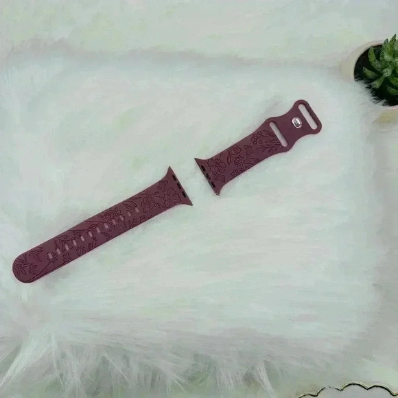 New Floral   Design Apple Watch Bands  42mm 44mm 45mm 49mm Violet - Picture 6 of 6